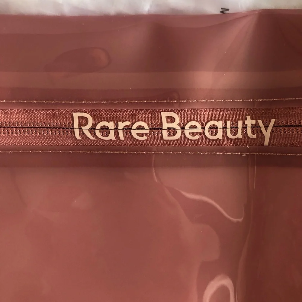 Rare Beauty Pink Finding Comfort Clutch Cosmetic Bag